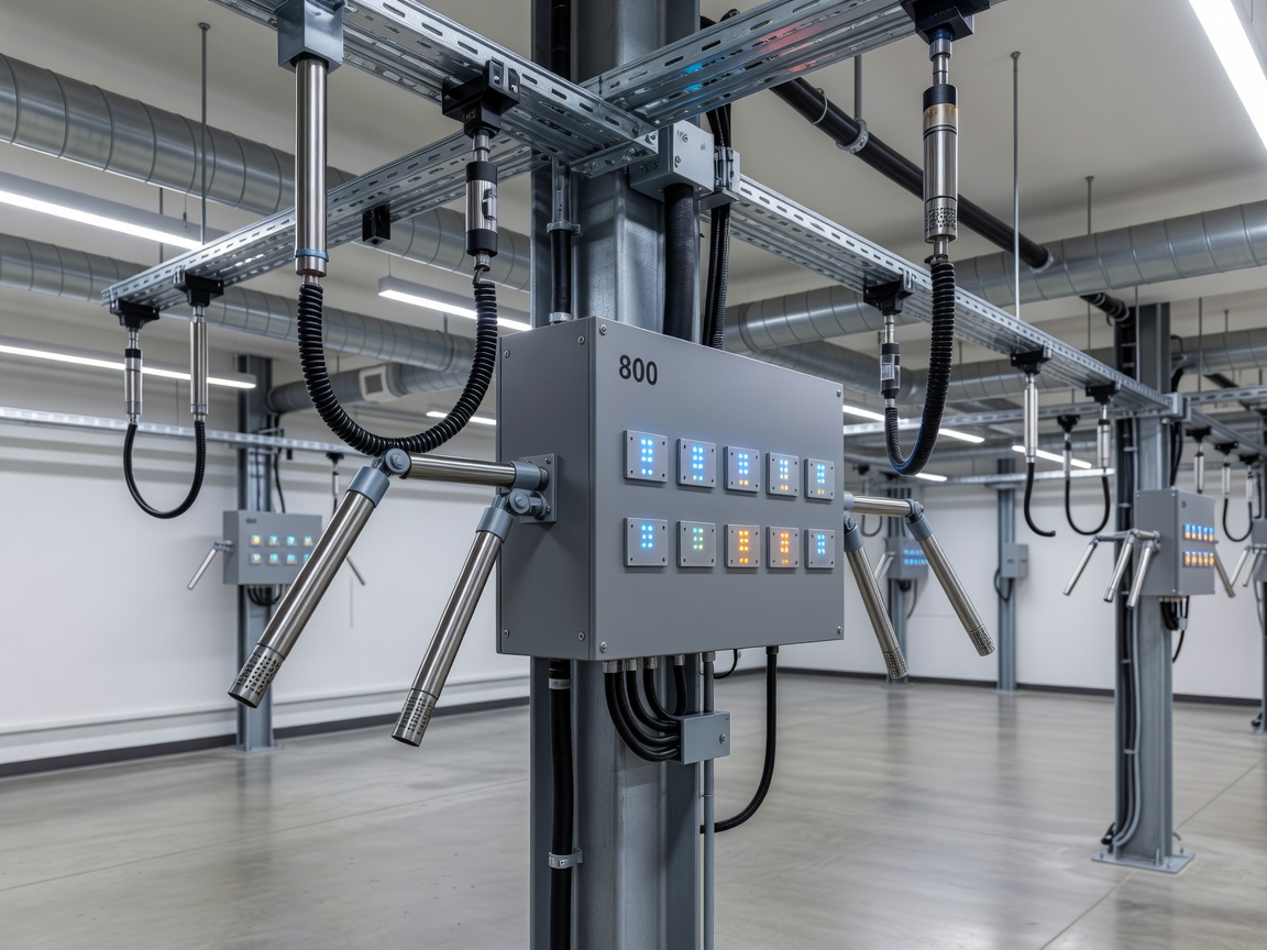 Digital air quality monitoring sensor array mounted in a facility